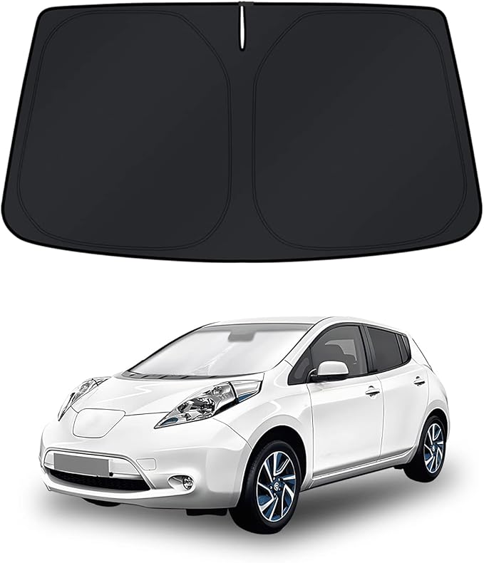 KUST Windshield Sun Shade for Nissan Leaf 2011-2017 Window Accessories Shade Sun Cover Foldable Block UV Rays Keep Car Cooler