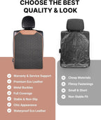 Owleys Set Car Seat Protector & Seat Back Protector Hexy One - Kick Mat Back Seat Protector Hexy - Waterproof & Non-Slip Car Seat Protector