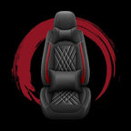Car Seat Covers Compatible with Toyota Camry 2012-2026 Durable Waterproof Automotive Seat Covers Stretchable Fabric Material,Airbag Compatibility,Premium Nappa Leather(Black Red,Full Set with Pillow)