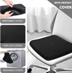 Gel Seat Cushion, Super Large (19x18x1.6inch) Gel Cushion Chair Pads with Non-Slip Cover for Home Office Car Seat Wheelchair, Soft Breathable Honeycomb Seat Cushion for Relieve Hip Pain