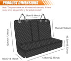 Car Back Seat Cover for Dog, Waterproof Nonslip Car Seat Protector for Pet Kids, Pet Bench Backseat Cover for Cars SUVs Trucks, 53"