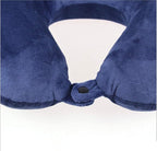 Travel Pillow - Memory Foam Neck Pillow Support Pillow,Luxury Compact & Lightweight Quick Pack for Camping,Sleeping Rest Cushion (Navy Blue)