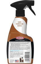 Weiman Leather Cleaner & Conditioner - 12 Fl Oz - Non Toxic Cleans Conditions and Restores Leather Surfaces - UV Protectants Help Prevent Cracking or Fading of Leather Couches Car Seats Shoes Purses