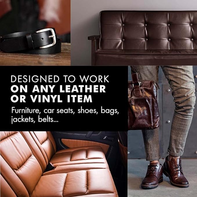 FORTIVO Leather Recoloring Balm, Color Restorer, Scratch Remover, Couch Paint and Repair, Leather Balm for Couches