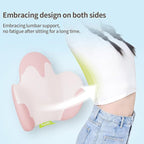 Lumbar Support Pillow for Office Chair, Gaming Chair, Car Driver Seat Back Cushion, Bed & Couch, Gifts for Friends and Parents,Ergonomic Back Support Pillow with Comfortable Memory Foam (Pink/White)