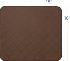 Waterproof Chair Pads for Incontinence, 4 Pack Reusable Seat Protector Pads 18" x 16", Absorbent Wheelchair Pad Covers, Washable Chair Pads for Adults, Kids & Pets - Brown