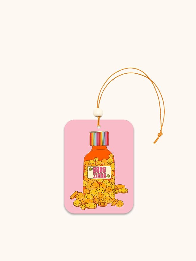 Studio Oh! Car Air Fresheners - Pack of 2 Scented Hanging Car Odor Eliminator - Unique Design with Decorative Bead - Good Times