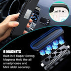 SALEX Flat Magnetic Phone Mounts 3 Pack. Black Cell Phone Holder for Car Dashboard, Wall, Truck. Universal Stick on iPad Wall Magnet Mount Kit for Tablets, Smartphones. Magnetic Phone Mount for iPhone