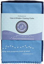 Superior Window Cleaner Kit - Window and Glass Cleaning Cloth, Streak-Free Windows - Microfiber Towel Cleaning Kit for Windows, Mirrors, Car Windshield - Blue