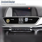 2PCS Bling Flamingo Car Dashboard Air Vent Trim Clips, Crystal Rhinestone Animal Car Air Fresheners Outlet Clip, Cute Automotive Interior Diffuser Decoration Accessories for Women (Owl)