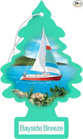 24 Pack Little Trees U1P17121 Car Air Freshener Bayside Breeze Scent - Single Tree per Package
