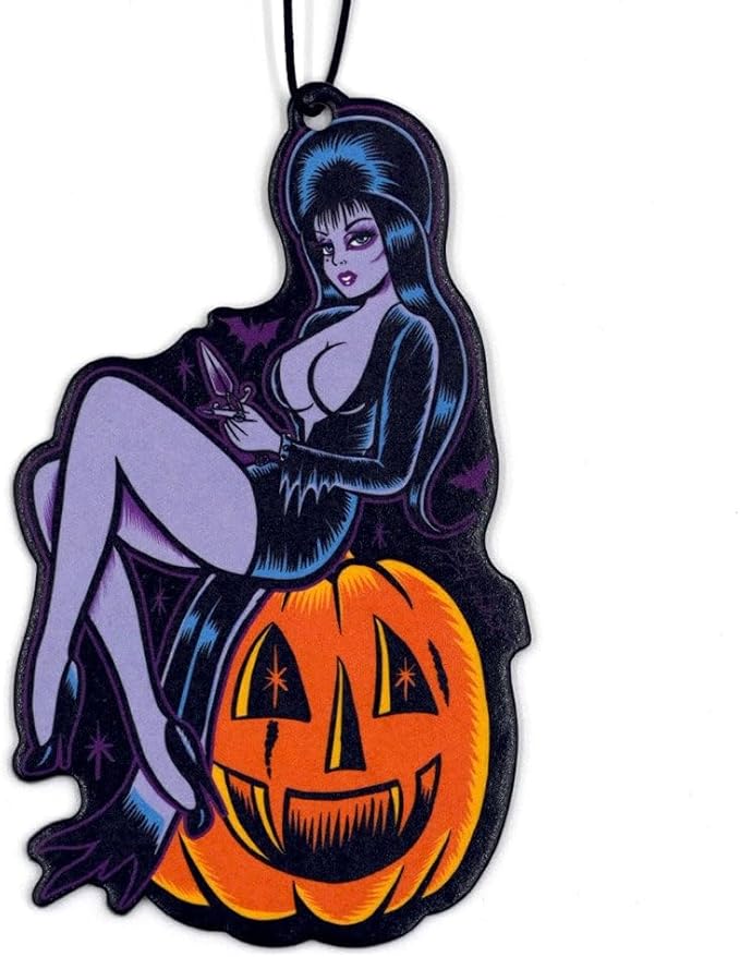 kreepsville 666 Hanging Horror Car Air Freshener Spooky Scent (Elvira Pumpkin Pin-Up)