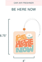 Studio Oh! Car Air Fresheners - Pack of 2 Scented Hanging Car Odor Eliminator - Unique Design with Decorative Bead - Be Here Now