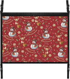 Snowflake Snowman Car Roof Storage Bag Car Seat Back Hanging Bag All Car Storage Organizers One-Size-Fits Tidy Pouch Pocket Storage for Small Items