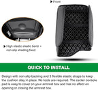 Shademax Custom Fit for Center Console Cover Hyundai Palisade 2020 2021 2022 2023 2024 2025 2026 Armrest Cover Center Console Pad PU Leather Armrest Seat Box Cover Protector with Pockets Storage Bag