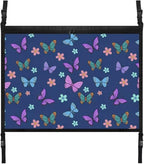 Colorful Butterfly Car Roof Storage Bag Car Seat Storage Hanging Bag Multi-Purpose Car Bag Storage Box Organizer Pouch Pocket Inner Car Accessories Compatible with Most Vehicles