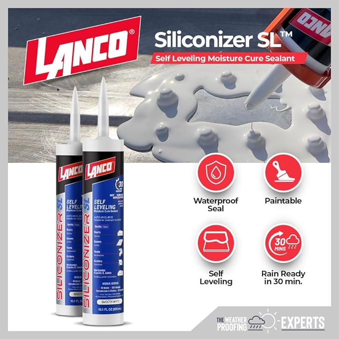 Siliconizer SL 10.1 oz. Self-Leveling White Roof and Lap Sealant