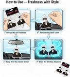 PumpCar 2 pieces Gojo double-sided hanging Japanese anime cherry-scented car air freshener Cool anime hanging for rearview mirror Car Interior Accessories Gifts, purple