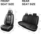 Fit for 98% of Mercedes Benz Car Seat Covers with Headrests, Premium Nappa Leather Seat Cover, Fully Wrapped Protect Modern Style Seat Cover (5-Seat Luxury, Black & White)