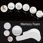 Car Seat Neck Support Pillow,PU Soft Leather + Memory Foam,Head Support Pillow Cushion Pad for Driving Headrest Relax,with Adjustable Strap