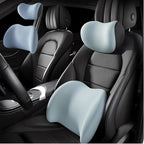 Car Headrest & Lumbar Support Cushion 2025 Upgrade Comfort Memory Foam Car Backrest and Neck Pillow Ergonomic Car Headrest & Lumbar Support for Driving Car Support Cushion for Office Chair Car (Blue)