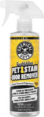Chemical Guys Furbidden Pet Stain Remover for Car & Home, Carpet & Upholstery Cleaner, Eliminates Pet Odors & Stains from Urine & Vomit, Multi-Surface Pet Odor Neutralizer - 16 oz