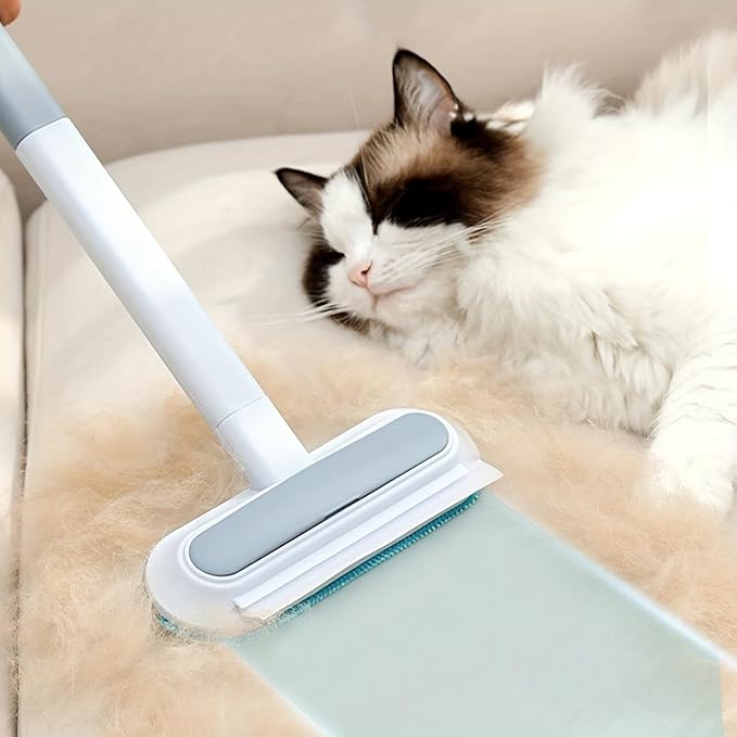Pet Hair Remover, 4-in-1 Reusable Dog & Cat Hair Removal Tool – Standard Handle (17.7"), 1-Pack, Effective Lint Brush for Furniture, Couch, Carpet, Car Seats & Window Screens