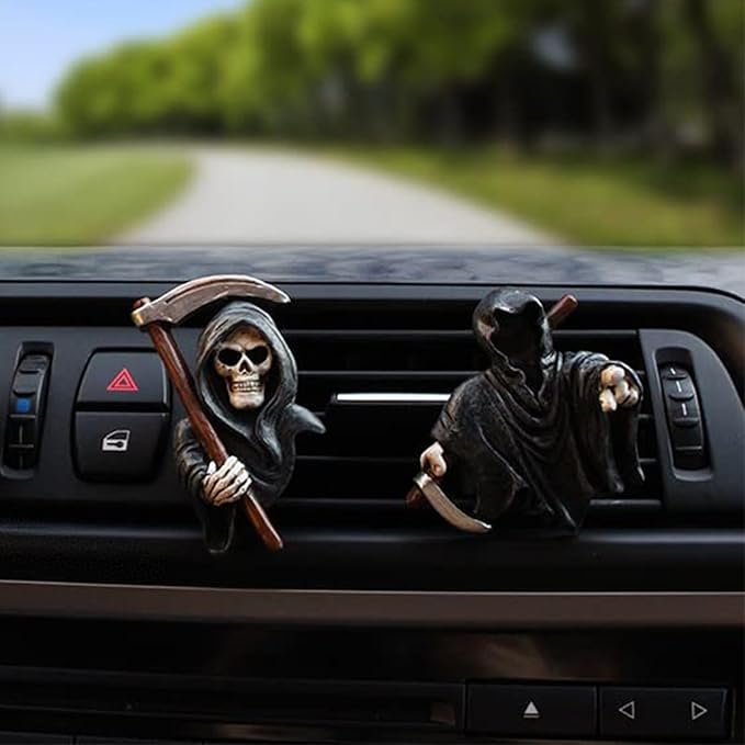 Halloween Decor for Car Horror Air Fresheners Vent Clips Car Diffuser Outlet Fan Vent Perfume Clips Funny Dashboard Decorations for Automotive Truck Scents Gadgets Cool Easter Gifts for Women Men