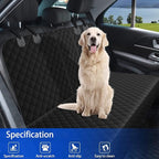 BESULEN Dog Car Seat Cover for Back Seat, Waterproof Dog Bench Seat Pad Compatible for Armrest & Seat Belt, Universal Nonslip Durable Soft Pet Protector for Cars Trucks & SUV (Orange Edge)