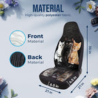 GENANY Cute Cats Car Seat Covers Set of 2, Breathable Front Seat Covers for Truck Sedan SUV, Cat Themed Car Accessories, Cat Gift for Women Men