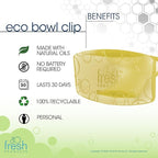 Fresh Products Eco Bowl Clip Air Freshener Versatile Design Toilet Freshener Trash Freshener Chemical Free Natural Oils Discreet Lasts 30 Days Made in the USA Citrus 12 pk