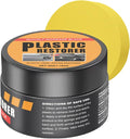 Car Trim Restorer, 50g Long-Lasting Scratch Repair Cream, Car Interior Cleaner with Sponge for Automotive Dashboard Leather Restoration Detailing Maintenance