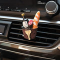 Simulation Food Design Car Air Vent Scented Clip, Creative Toaster-Shaped Car Air Freshener Decor, 3D Long-Lasting Car Fragrance Diffuser (Red Wine)