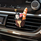 Simulation Food Design Car Air Vent Scented Clip, Creative Toaster-Shaped Car Air Freshener Decor, 3D Long-Lasting Car Fragrance Diffuser (Red Wine)