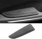 BETTERHUMZ Car Door Armrest Cushion Pad for Alcantara Suede, Car Elbow Rest Pad for BMW 3 4 5 6 7 8 X1 X3 X4 X5 X6 Z4 Series Car Accessories (Left, Black line)