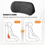 Car Lumbar Support Pillow, Memory Foam Vehicle Seat Lower Back Support Cushion for Back Pain Relief & Sciatica, Comfortable Auto Driver Seat Pad, Universal for Vehicles (Black)