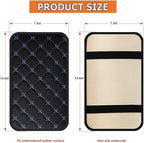 HZEL Car Center Console Cushion Pad, PU Leather Vehicle Armrest Protection Cover, Waterproof Automotive Interior Arm Rest Seat Box Mat Accessories, Universal for SUV, Sedan, Truck (Black/Blue)