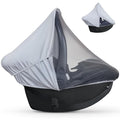 liuliuby Summer Baby Car Seat Cover | 2-in-1 Breathable Carseat Sun Shade & Mosquito Net | UV Protection Lightweight Canopy Covers for Infant Unisex | Bug Net Mesh for Warm Weather (Gray)