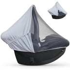 liuliuby Summer Baby Car Seat Cover | 2-in-1 Breathable Carseat Sun Shade & Mosquito Net | UV Protection Lightweight Canopy Covers for Infant Unisex | Bug Net Mesh for Warm Weather (Gray)