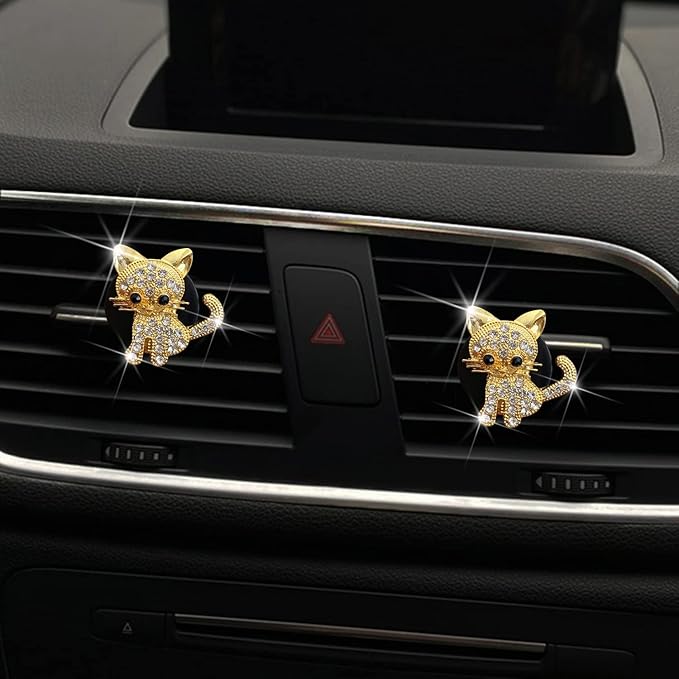 Bling Rhinestone Car Air Vent Clip,Dashboard Outlet Clip,Car Air Freshener Vent Clips,Car Air Conditioning Outlet Clip Decorative,Bling Car Accessories Car Interior Decoration Charm,Cute Car Decor