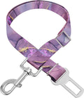 Adjustable pet cat and Dog car seat Belt，The Lanyard is Flexible and Adjustable from 20 to 33 inches(Purple Butterfly)