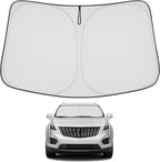 Proadsy 2026 Upgrade Windshield Sun Shade Custom Fit Cadillac XT5 2017-2026 4-Layer Foldable Front Sunshade Protector Sun Visor Blocks UV Rays Keep Car Cooler Accessories