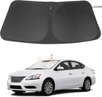 Windshield Sun Shade Custom Fit for 2014 2015 2016 2017 2018 2019 Nissan Sentra Accessories Foldable Sunshade Sun Blocker Protect Car from Sun Rays & Heat Damage Keep Car Cooler