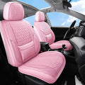 Car Seat Covers Full Set Custom Fit for Chevrolet/Chevy Captiva 2006-2018 - Premium Faux Leather with Lumbar Support | Breathable, Waterproof, Anti-Slip, Durable (Pink,Full Set)