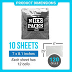 Nice Packs Reusable Dry Ice Packs for Coolers, Lunch Boxes, Frozen Food Shipping - Flexible and Long Lasting (10 Large Sheets)