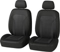 2 Pack Universal Car Seat Cover with Breathable Mesh Backrest,Comfortable Car Seat Protector with Foam Padding and Retaining Buckle,Highly Elastic Car Seat Covers Full Set (Black)