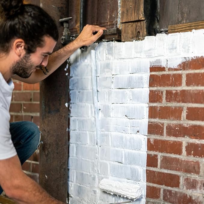 AMES Block & Wall | High Strength Elastomeric Liquid Rubber, 5 Gallon White
