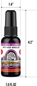 BluntPower 1 Ounce Bottle Oil Based Concentrated Air Freshener Oil for Burner, Hip Hop Breeze (Pack of 3) by Blunt Power