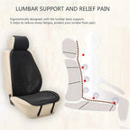 Blueshyhall Cooling Wooden Beaded Car Seat Cover Comfortable Massage Support Cushion for SUV Auto Office Home Seat Chair - Black 2 Pcs