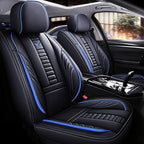 for Toyota CHR Seat Covers 2018-2026, Full Coverage Customized Car Seat Covers, Premium Leather Waterproof Stain-Resistant Easy to Install (Standard 5 Seats, Black&Blue)